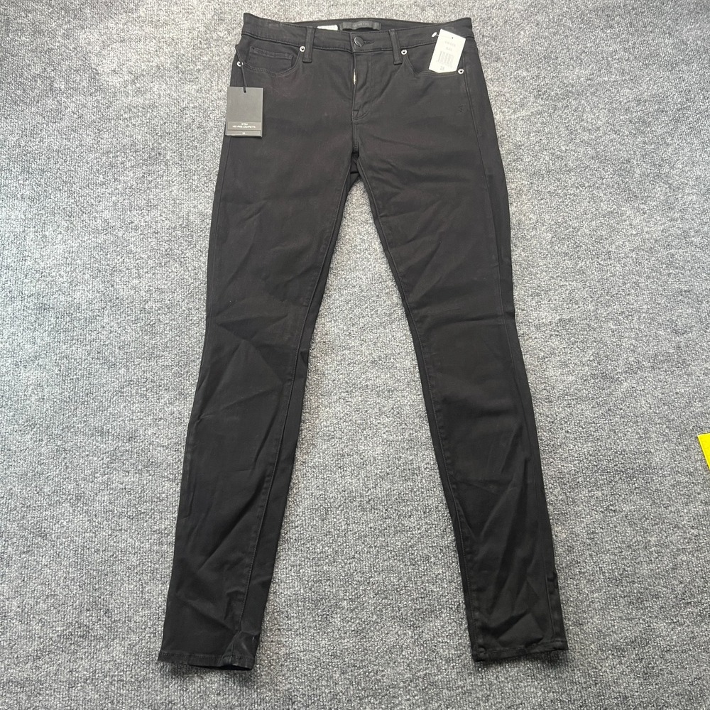 Genetic Stem Cigarette Jean Womens 28 Black Denim Mid-Rise Skinny Leg Streetwear